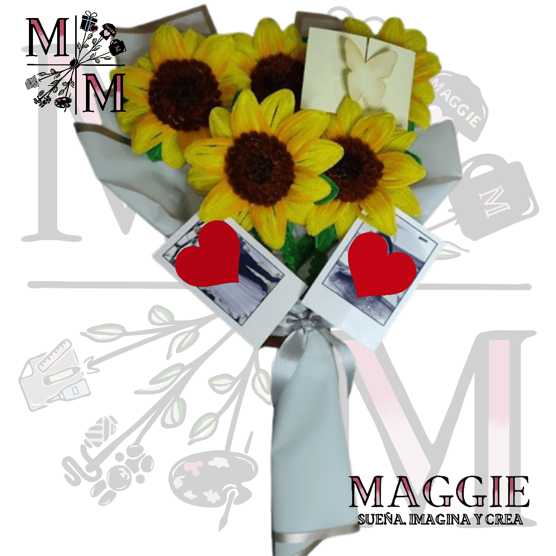 Girasoles de limpiapipas 2