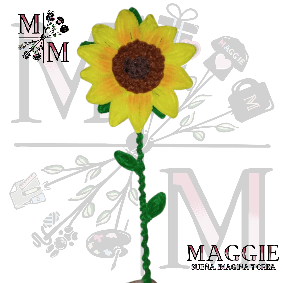Girasoles de limpiapipas 4