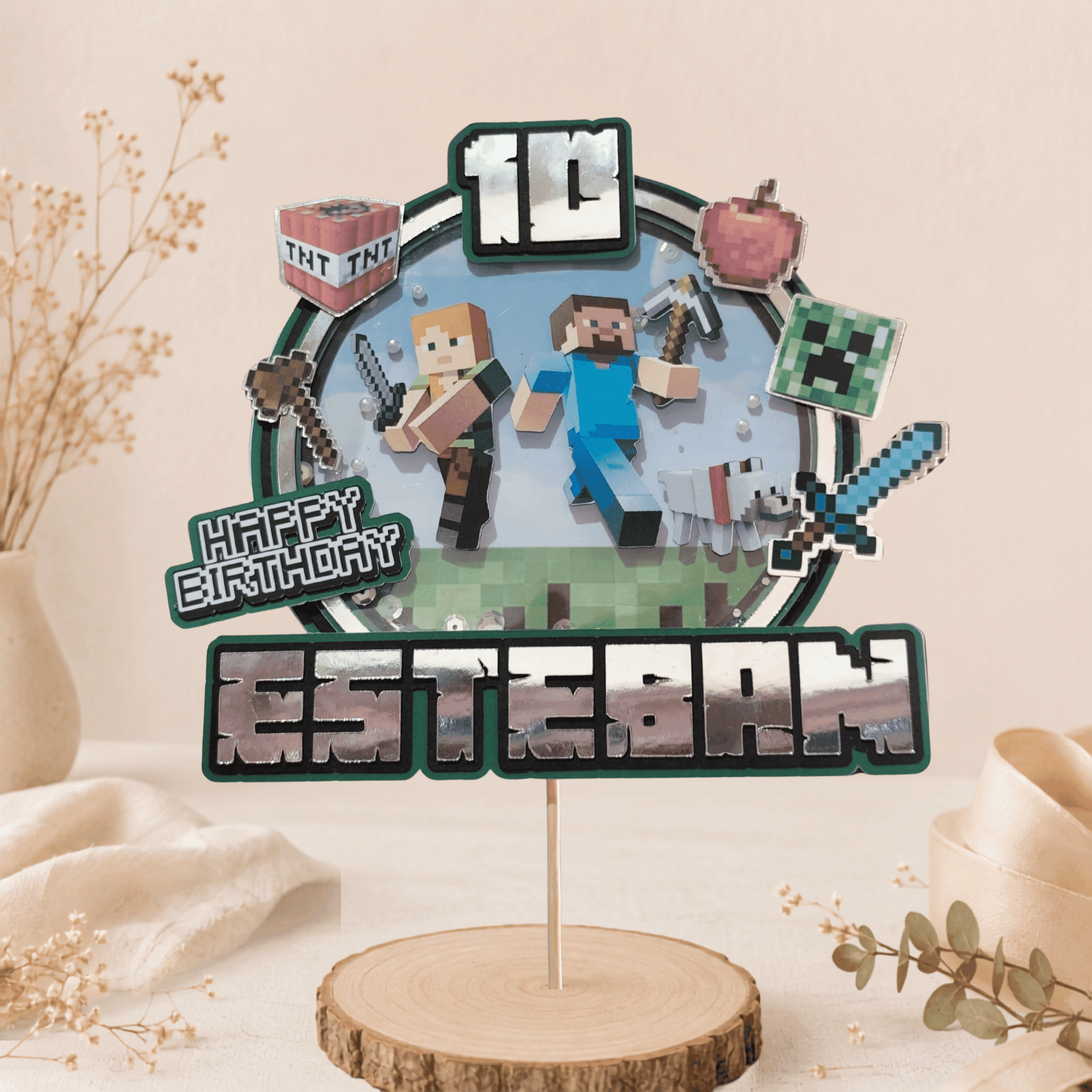 Cake Topper Minecraft 2