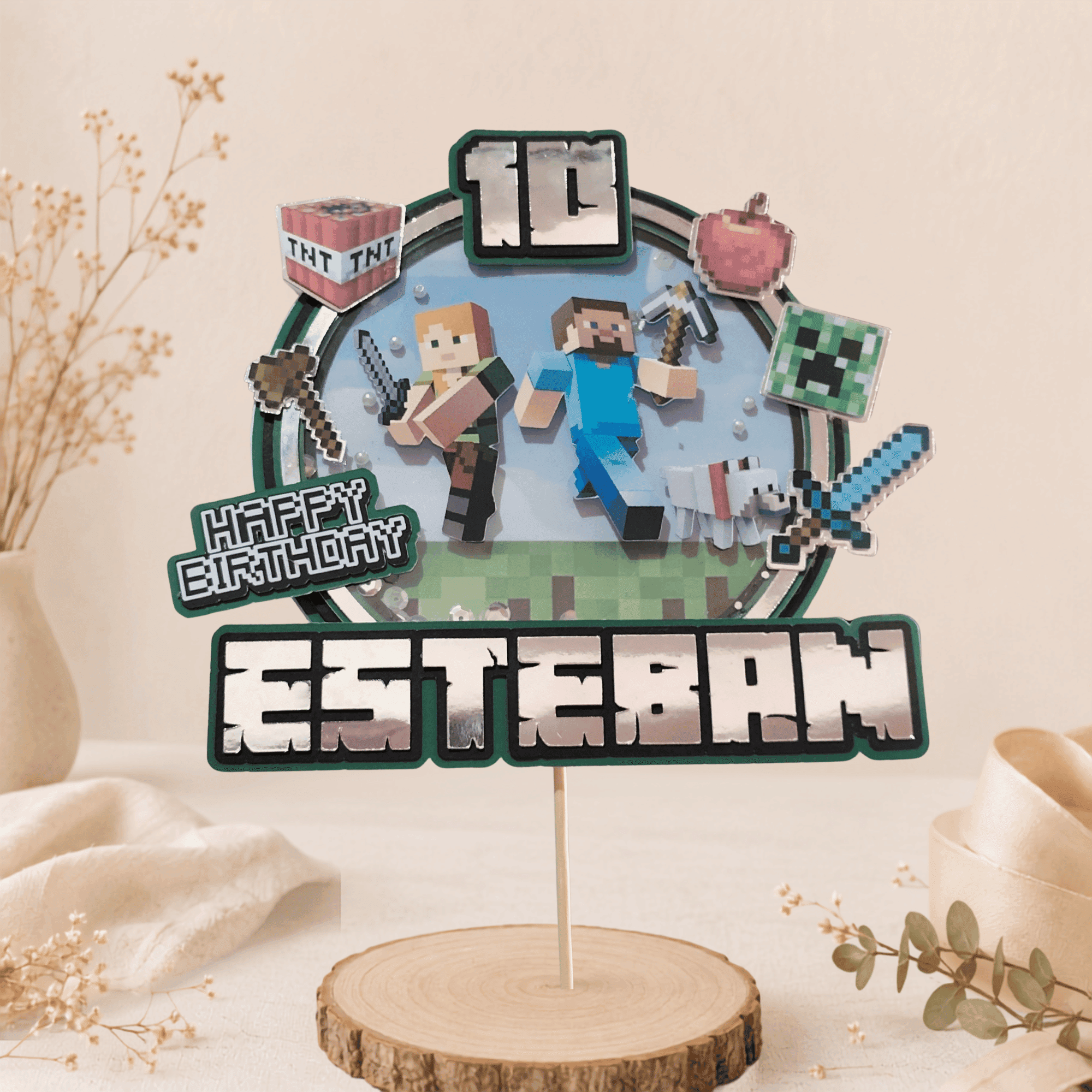 Cake Topper Minecraft 3