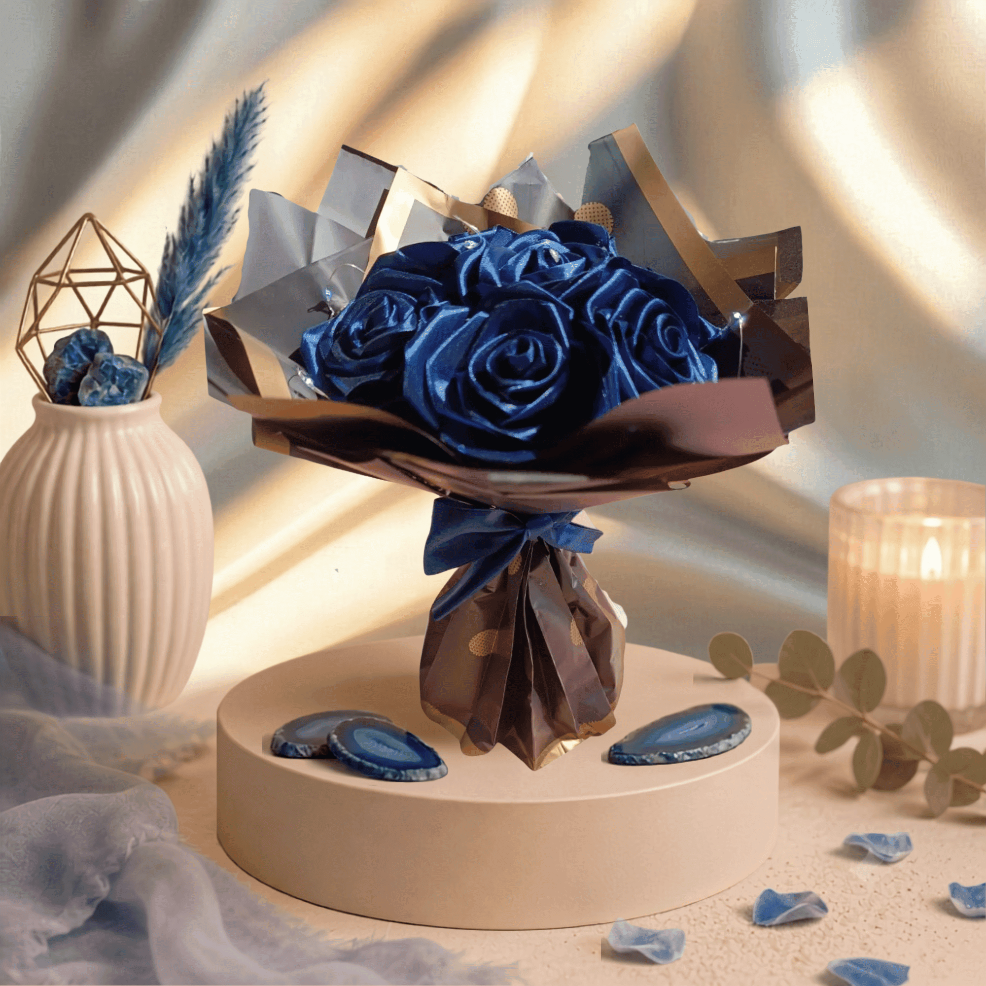 Bouquet Satinado "Azul Imperial" 2
