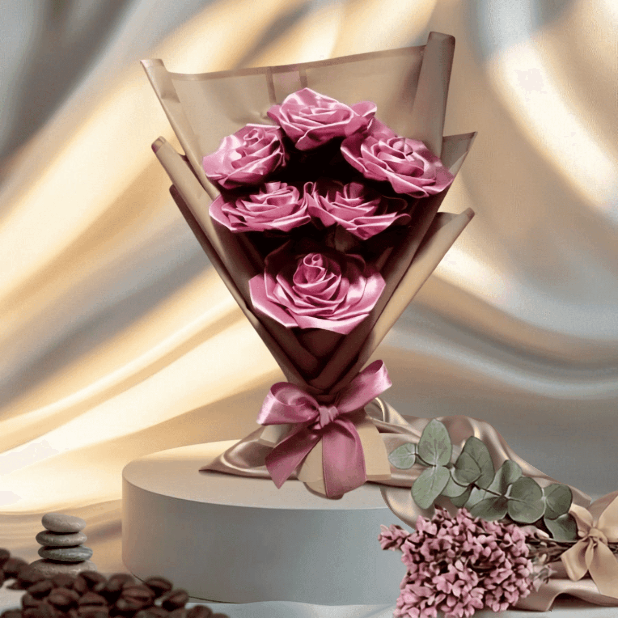 Bouquet Satinado "Rosa Vintage"