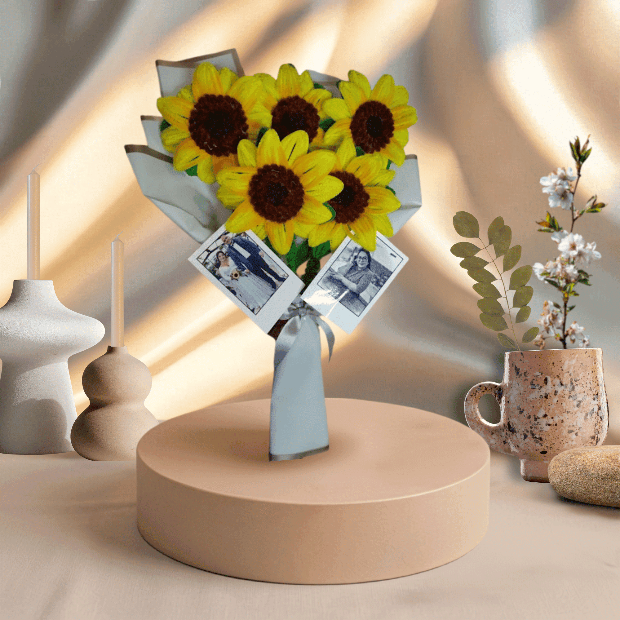 Girasoles de limpiapipas