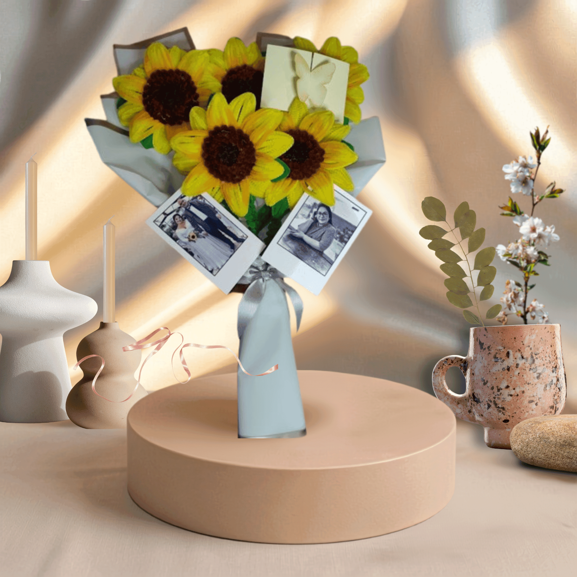 Girasoles de limpiapipas 4