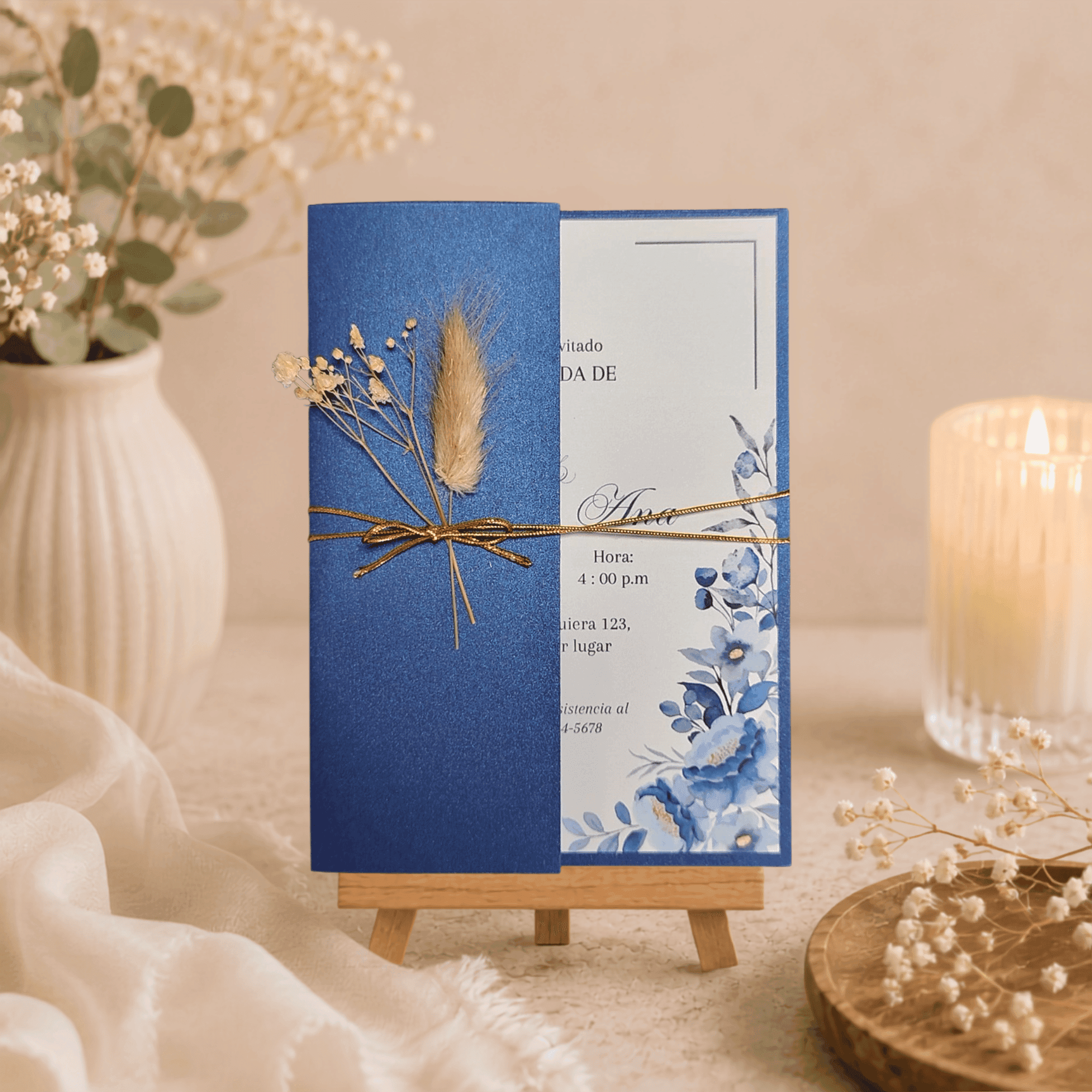 Invitación Zafiro Botánica
